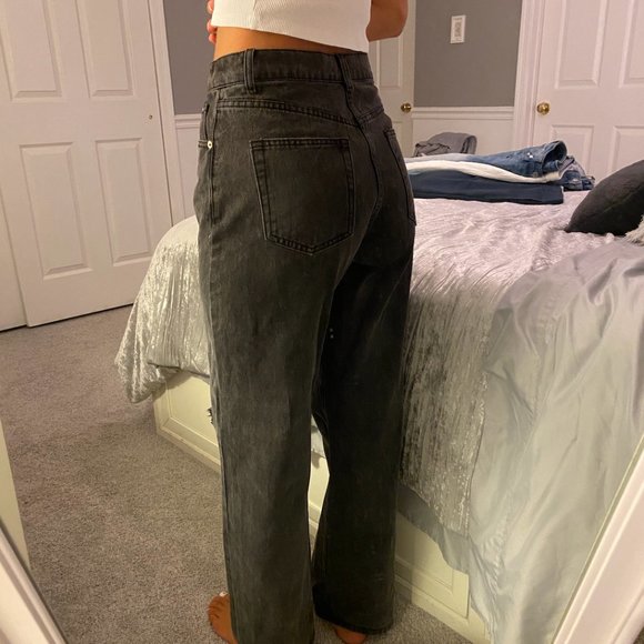 Adika Black ripped wide leg jeans - Picture 3 of 5